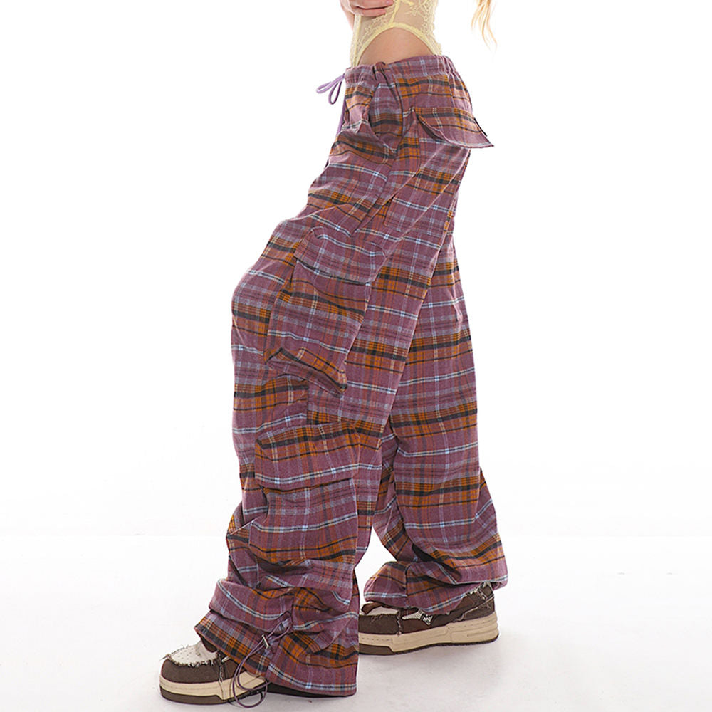 teen spirit plaid cargo pants