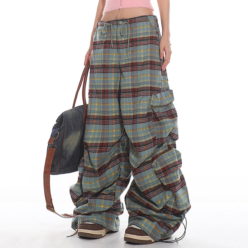 teen spirit plaid cargo pants