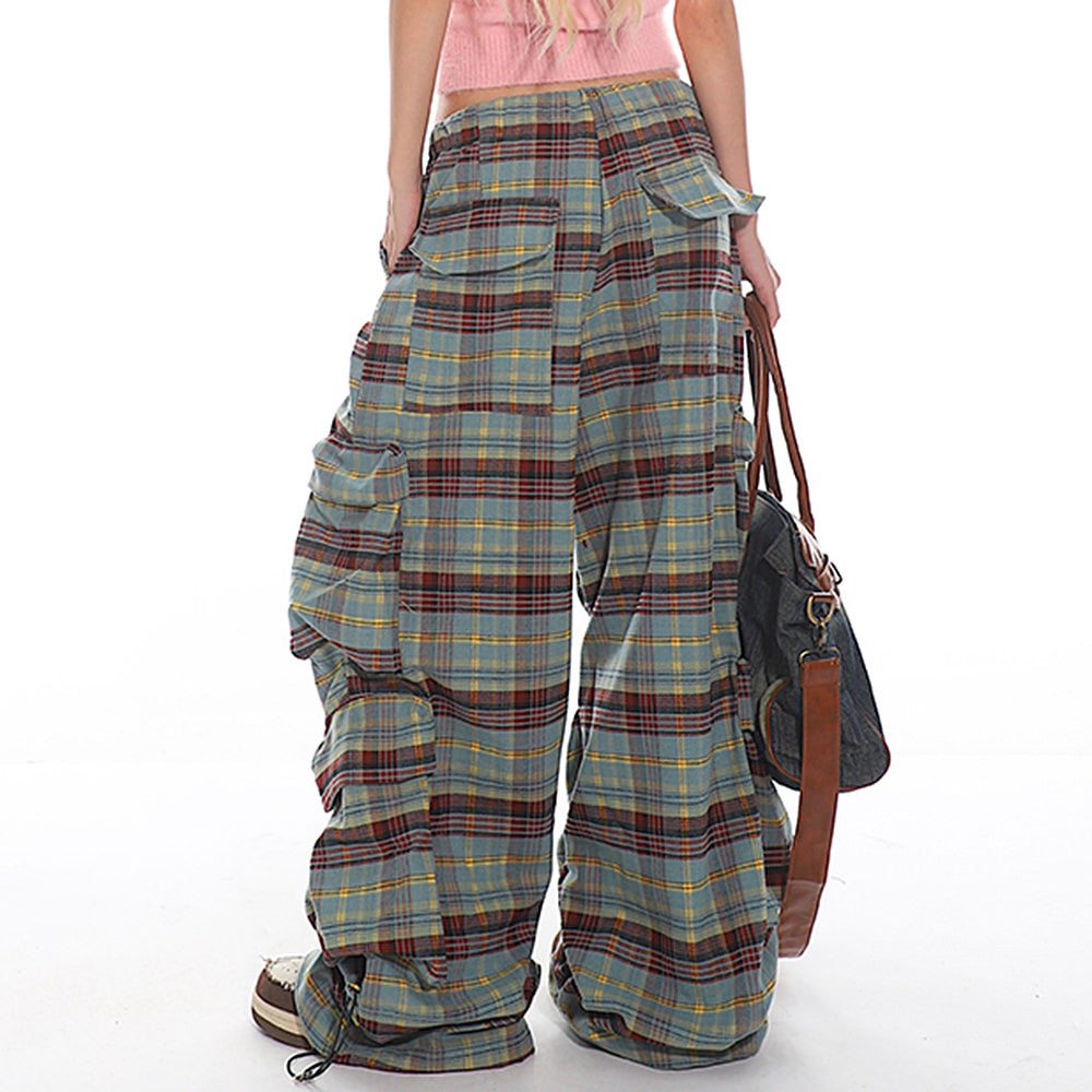 teen spirit plaid cargo pants