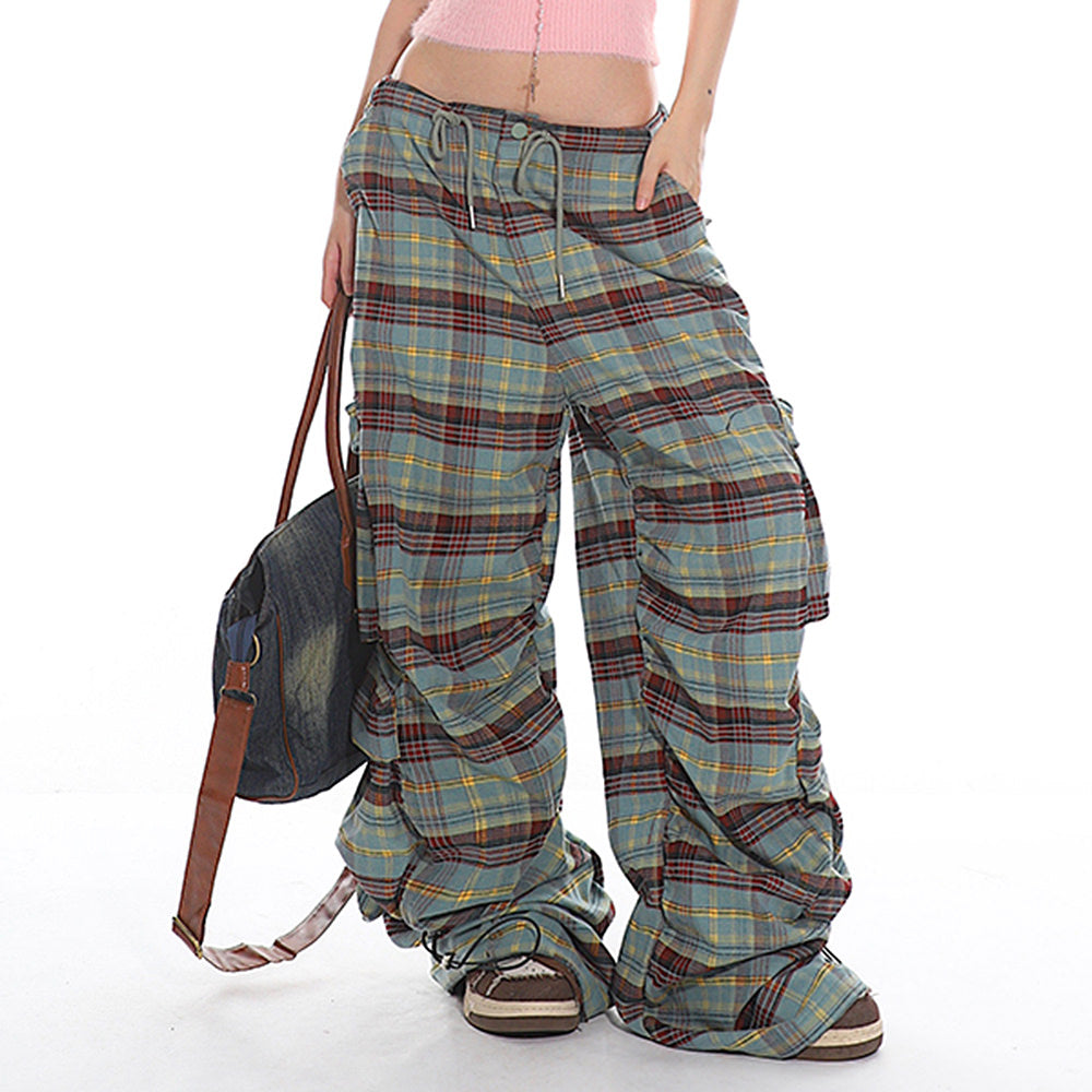 teen spirit plaid cargo pants