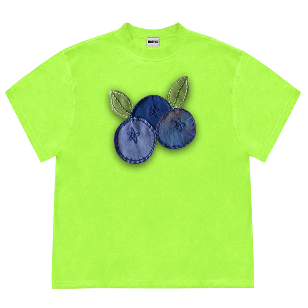 blueberry patchwork tee