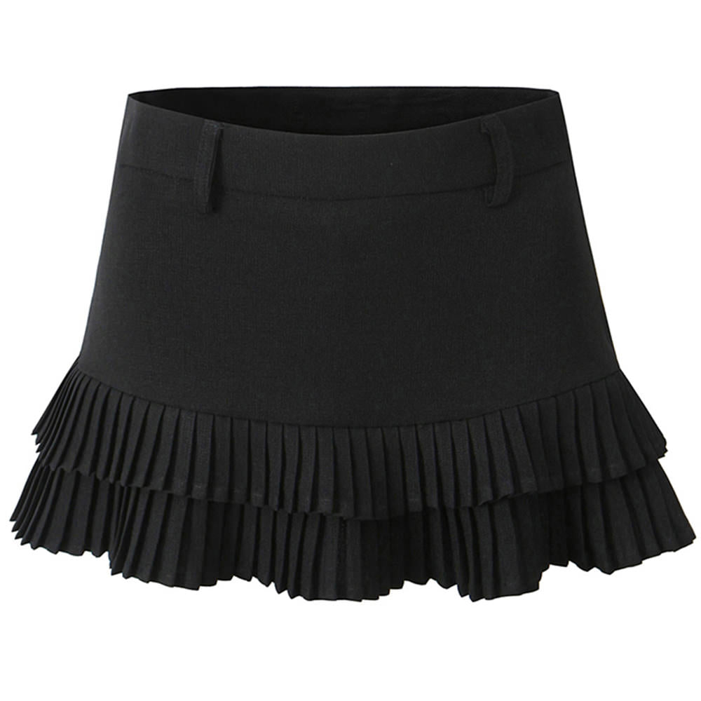 campus secrets double layer pleated skirt